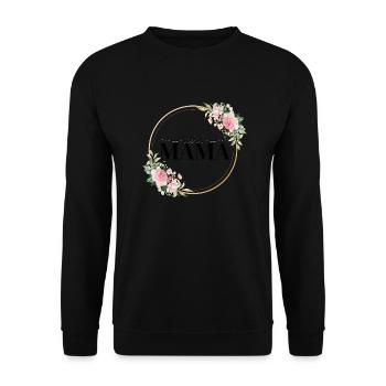 Beste Mama - Geschenkidee - Unisex Pullover - Schwarz - Vorne - Alina (178cm) & Michal (187cm)