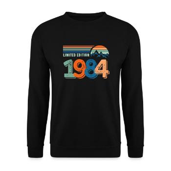 Limitierte Auflage 1984 - Unisex Pullover - Schwarz - Vorne - Alina (178cm) & Michal (187cm)
