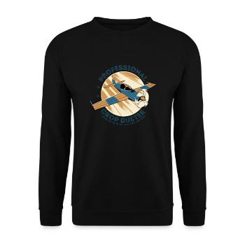 Nuclear Farts, Crop Duster Funny Fart Jokes w/ - Unisex Sweatshirt - black - Front - Alina (178cm) & Michal (187cm)