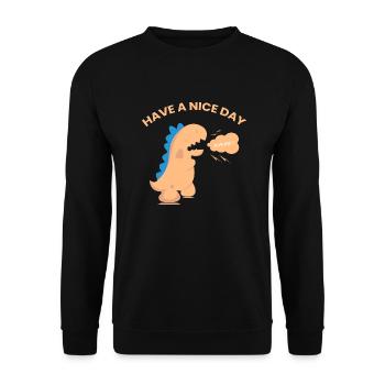 Have a Nice Day - Unisex Sweatshirt - black - Front - Alina (178cm) & Michal (187cm)