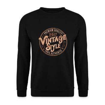 Vintage 2017 Retro 2017 Birthday Gift 2017 - Unisex Sweatshirt - black - Front - Alina (178cm) & Michal (187cm)