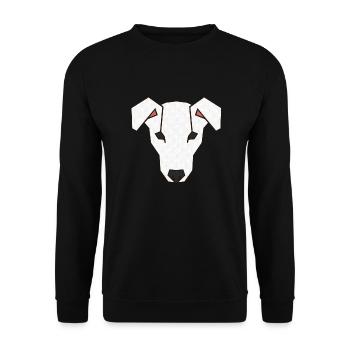 Jack Russell fait face à 3a - Sweat-shirt Unisexe - noir - Devant - Alina (178cm) & Michal (187cm)