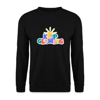 Keep Glowing - Unisex Sweatshirt - black - Front - Alina (178cm) & Michal (187cm)