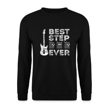 Beste Stiefvater-Gitarrenakkord-Rockmusik - Unisex Pullover - Schwarz - Vorne - Alina (178cm) & Michal (187cm)