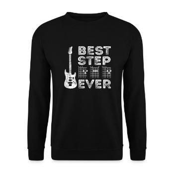 Best Guitar Stepdad Ever - Unisex Sweatshirt - black - Front - Alina (178cm) & Michal (187cm)