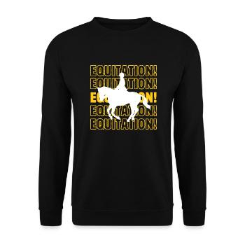 Horse riding - Unisex Sweatshirt - black - Front - Alina (178cm) & Michal (187cm)