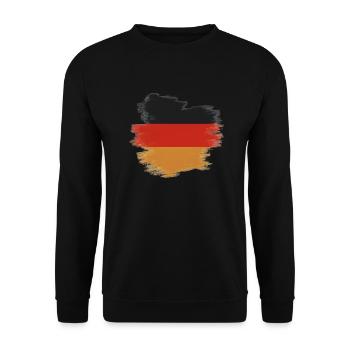 Germany Flag Germany - Unisex Sweatshirt - black - Front - Alina (178cm) & Michal (187cm)