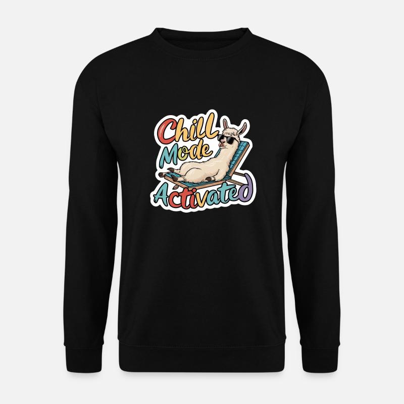 Llama Chill - Beach Humor - Unisex Sweatshirt - black