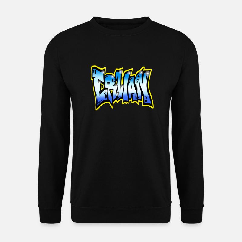 Erwan GRAFFITI NAME PRINT - Unisex Sweatshirt - black