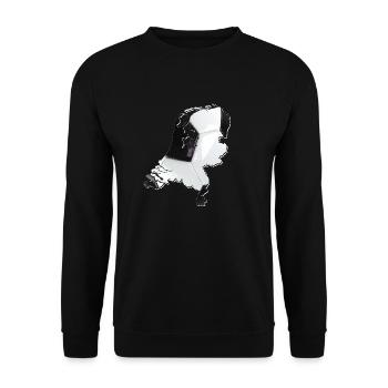 Pays-Bas | Vrai football | Carte - Sweat-shirt Unisexe - noir - Devant - Alina (178cm) & Michal (187cm)