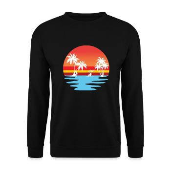 Rétro coucher de soleil été 20240712 180510 0000 - Sweat-shirt Unisexe - noir - Devant - Alina (178cm) & Michal (187cm)