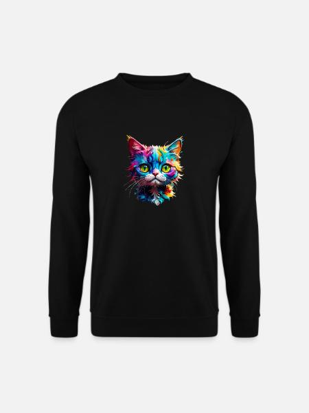 Vorsicht Katze - Unisex Pullover - Schwarz