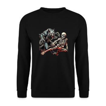 Gruseliges Halloween-partykostüm Werwolf Und - Unisex Sweatshirt - black - Front - Alina (178cm) & Michal (187cm)