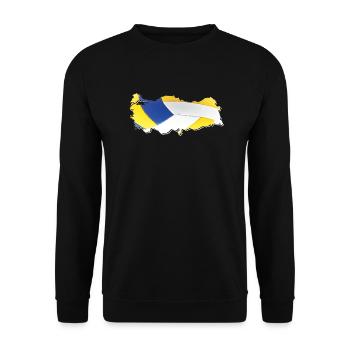 Turkey Türkiye Map Framed Real Volleyball - Unisex Sweatshirt - black - Front - Alina (178cm) & Michal (187cm)