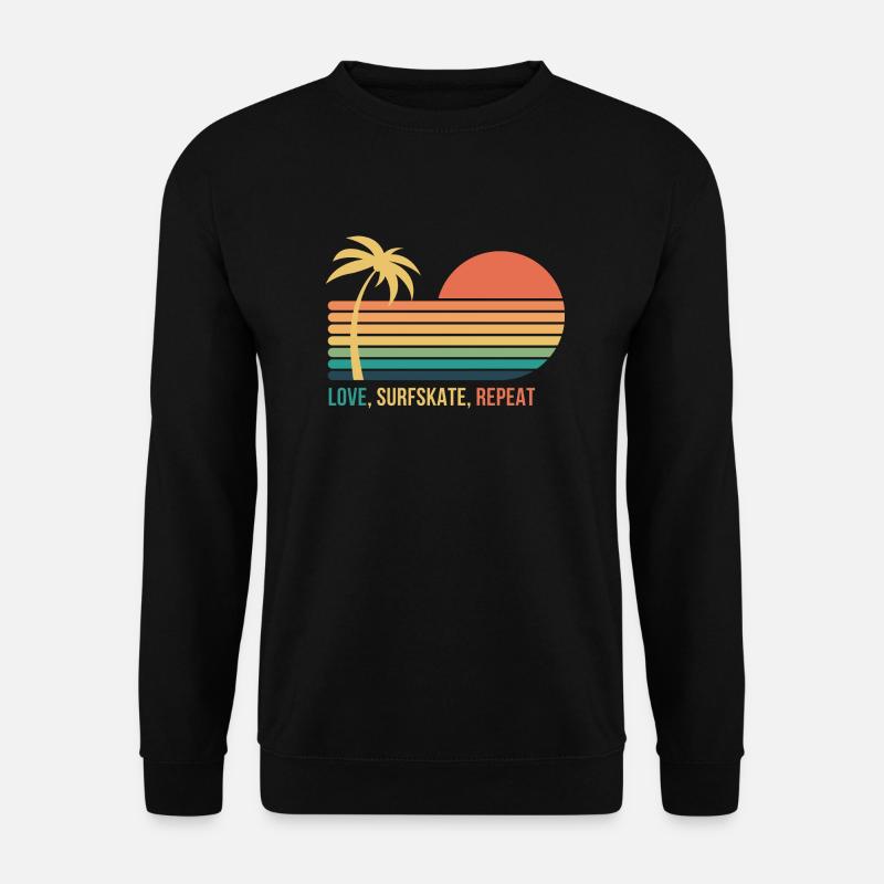 Love Surfskate Repeat - Unisex Pullover - Schwarz