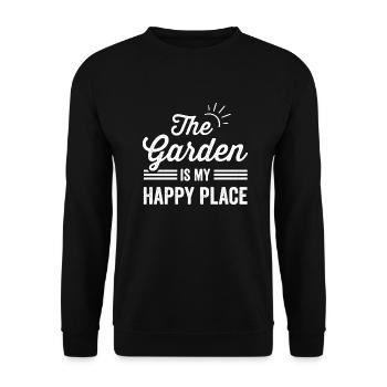 Le jardin est mon endroit heureux L’amoureux du jardin - Sweat-shirt Unisexe - noir - Devant - Alina (178cm) & Michal (187cm)