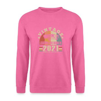 Vintage 2021 Legend Born - Unisex Sweatshirt - pink - Front