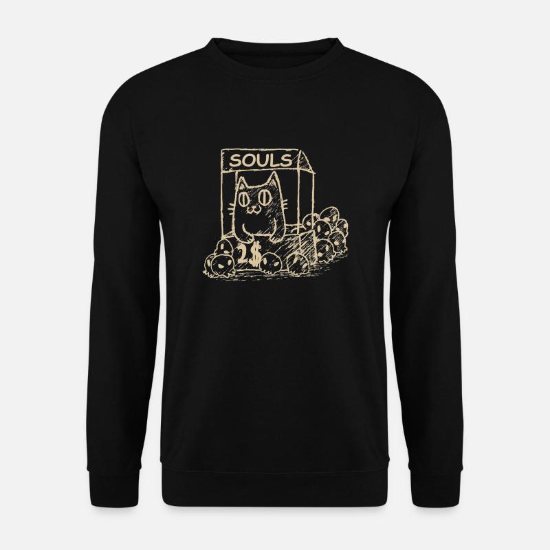 Cat Gothic Goth Halloween - Unisex Sweatshirt - black