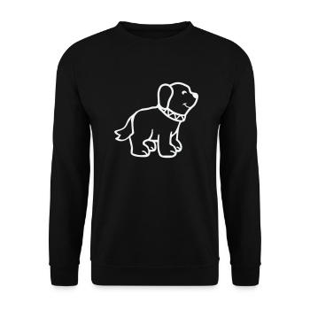 dog - Unisex Pullover - Schwarz - Vorne - Alina (178cm) & Michal (187cm)