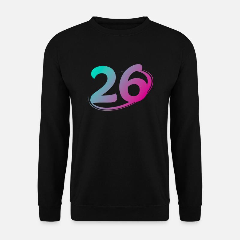 Nummer 26 mehrfarbig - Unisex Pullover - Schwarz