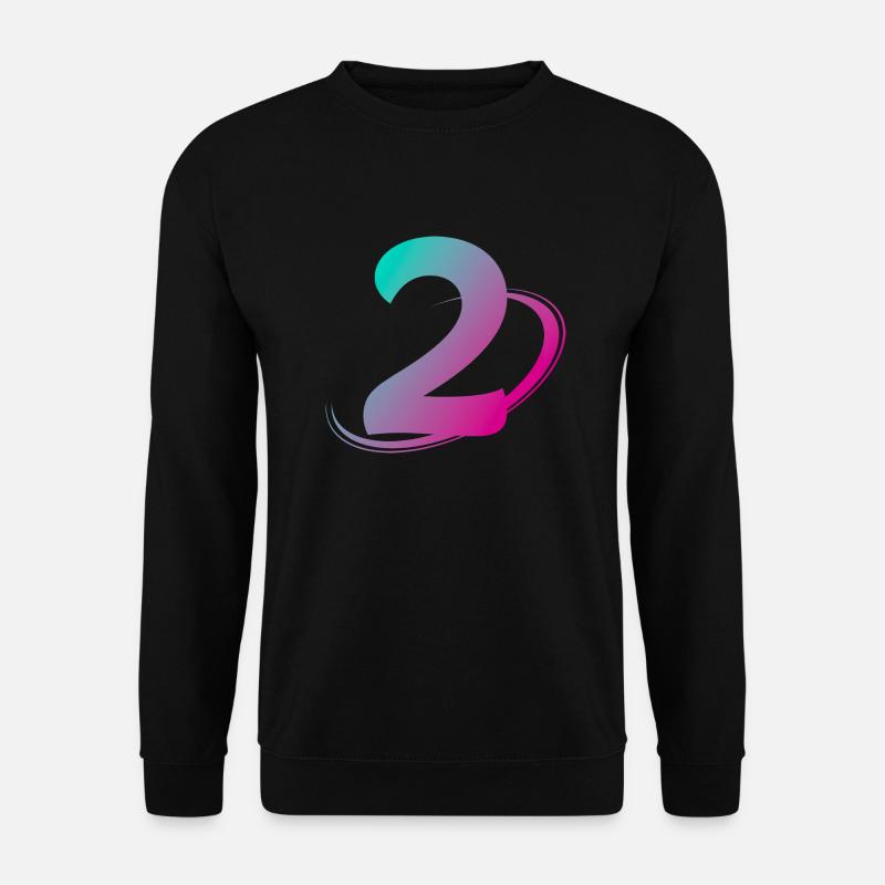 Nummer 2 mehrfarbig - Unisex Pullover - Schwarz