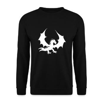 Dragon blanc froid - Sweat-shirt Unisexe - noir - Devant - Alina (178cm) & Michal (187cm)