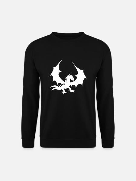 Cool White Dragon - Unisex Sweatshirt - black