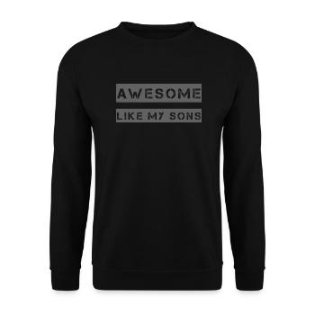 GÉNIAL COMME MES FILS Cadeau pour Père Mère - Sweat-shirt Unisexe - noir - Devant - Alina (178cm) & Michal (187cm)