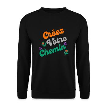 Le chemin de la créativité - Sweat-shirt Unisexe - noir - Devant - Alina (178cm) & Michal (187cm)