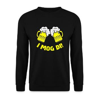 beer i mog di - Unisex Sweatshirt - black - Front - Alina (178cm) & Michal (187cm)