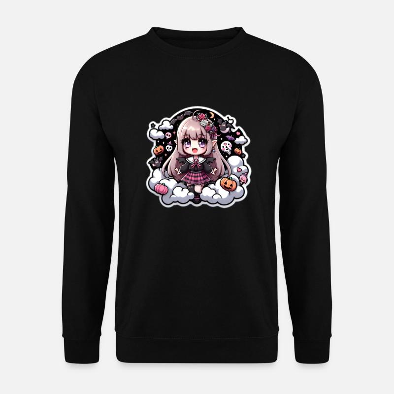 Anime Vampir Mädchen - Unisex Pullover - Schwarz