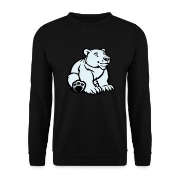Polar Bear Animal - Unisex Sweatshirt - black - Front - Alina (178cm) & Michal (187cm)