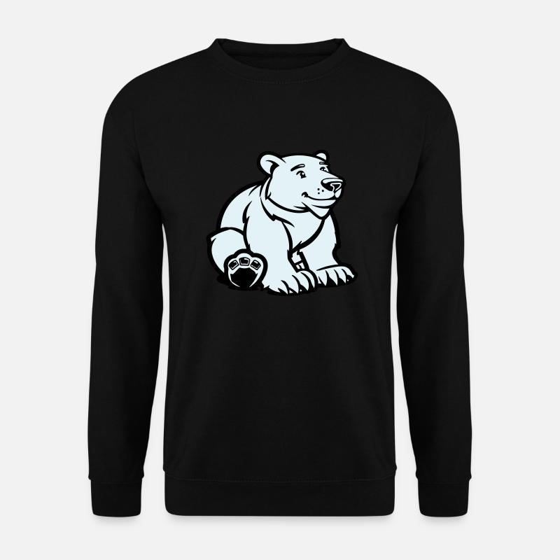 eisbär tier - Unisex Pullover - Schwarz