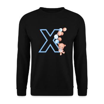 Blue Letter x Bear - Unisex Sweatshirt - black - Front - Alina (178cm) & Michal (187cm)