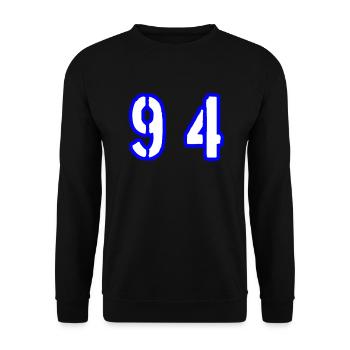 94 Number Symbol - Unisex Sweatshirt - black - Front - Alina (178cm) & Michal (187cm)