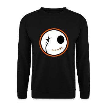 Halloween Skull - Unisex Sweatshirt - black - Front - Alina (178cm) & Michal (187cm)