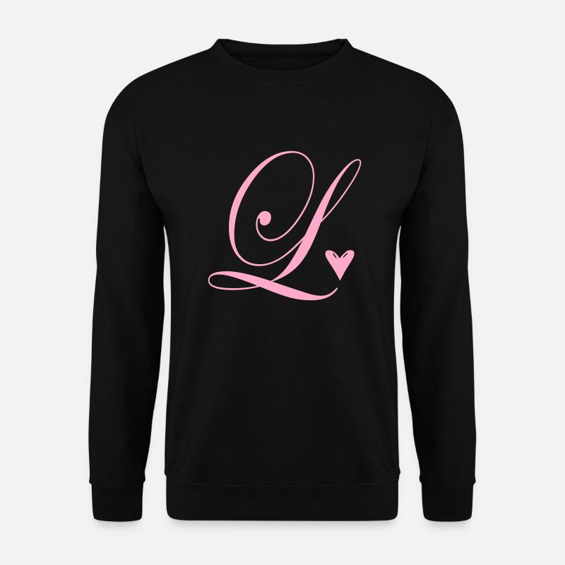 Monogram L Heart Vine - Unisex Sweatshirt - black