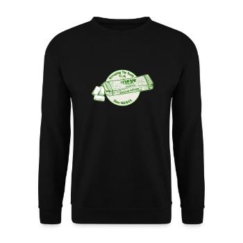 Sokrates lustiges Schierlingsgift - Unisex Pullover - Schwarz - Vorne - Alina (178cm) & Michal (187cm)
