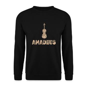 Bratsche Amadeus - Unisex Pullover - Schwarz - Vorne - Alina (178cm) & Michal (187cm)