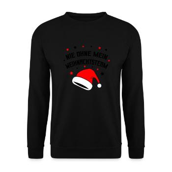 Never without my Christmas team - Unisex Sweatshirt - black - Front - Alina (178cm) & Michal (187cm)