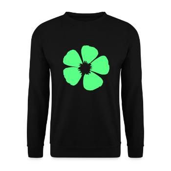 Green Beautiful Flower Spring Summer Nature Flowers - Unisex Sweatshirt - black - Front - Alina (178cm) & Michal (187cm)
