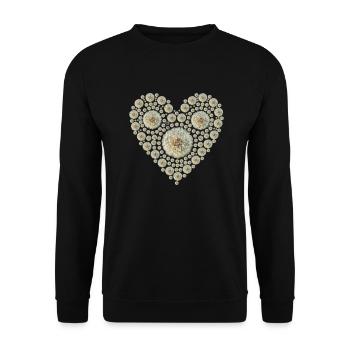 Cœur de pissenlit - Sweat-shirt Unisexe - noir - Devant - Alina (178cm) & Michal (187cm)