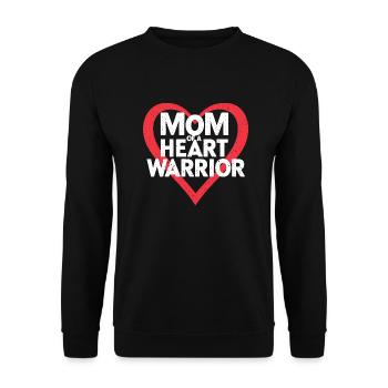 Maman guerrière du cœur. Fière maman d’un combattant cardiaque - Sweat-shirt Unisexe - noir - Devant - Alina (178cm) & Michal (187cm)