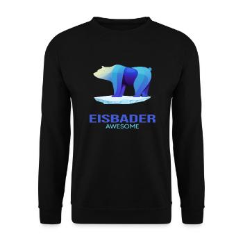 baths winter bathing polar bear bathing - Unisex Sweatshirt - black - Front - Alina (178cm) & Michal (187cm)
