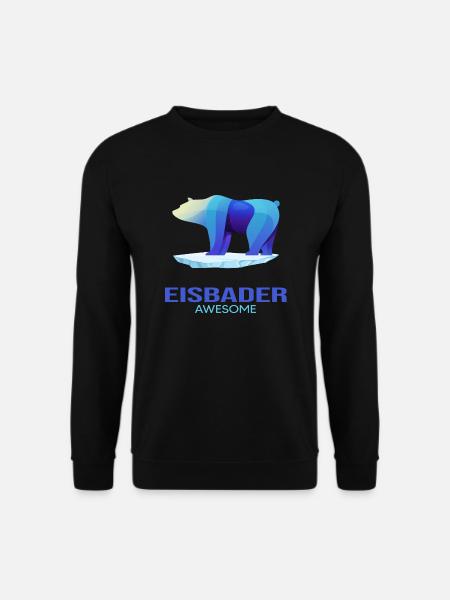 Eisbader winterbaden Eisbär eisbaden - Unisex Pullover - Schwarz