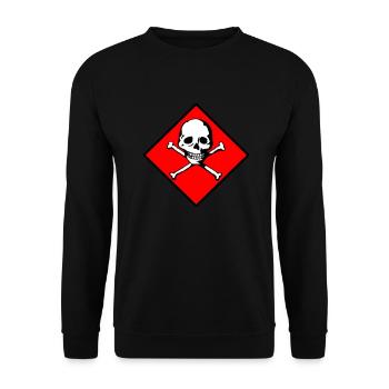 Schädel und Knochen - Unisex Pullover - Schwarz - Vorne - Alina (178cm) & Michal (187cm)