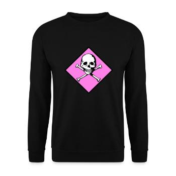 Crâne et os - Sweat-shirt Unisexe - noir - Devant - Alina (178cm) & Michal (187cm)