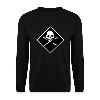 Schädel und Knochen - Unisex Pullover - Schwarz - Vorne - Alina (178cm) & Michal (187cm)