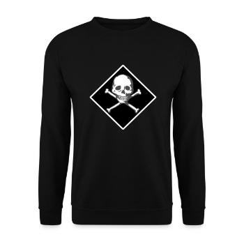 Schädel und Knochen - Unisex Pullover - Schwarz - Vorne - Alina (178cm) & Michal (187cm)