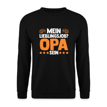 Grandfather Great-grandpa Great-grandfather Grandpa - Unisex Sweatshirt - black - Front - Alina (178cm) & Michal (187cm)